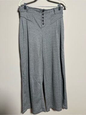 Anthropologie Maeve Black and White Micro Houndstooth Culotte Pants